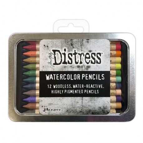 Ranger Tim Holtz Distress Watercolor Pencils 12 pc Kit 4