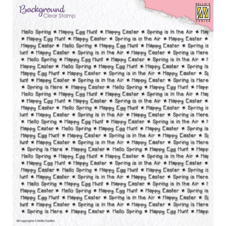 Nellie's Choice Clearstamp Background Happy Easter