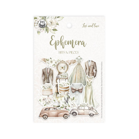 Piatek Ephemera Set LOVE AND LACE 13pcs