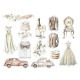 Piatek Ephemera Set LOVE AND LACE 13pcs