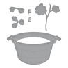 Spellbinders Nasturtium and Galvanized Wash Bucket Etched Dies