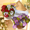 Spellbinders Nasturtium and Galvanized Wash Bucket Etched Dies