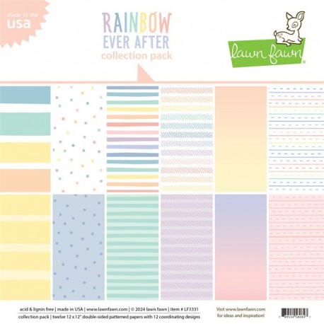 LAWN FAWN Rainbow Ever After Paper Pack 30x30m