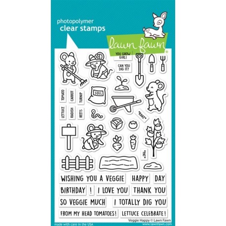 LAWN FAWN Veggie Happy Clear Stamp