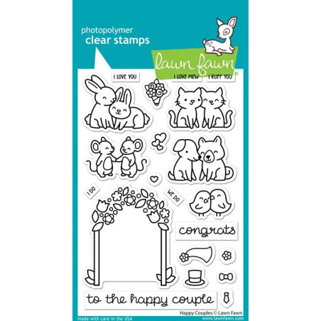 LAWN FAWN Happy Couples Clear Stamp