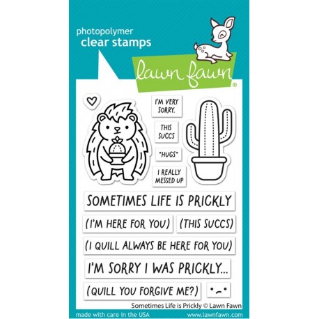 LAWN FAWN Sometimes Life is Prickly Clear Stamp