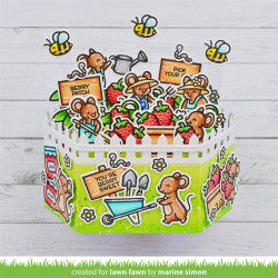 LAWN FAWN Platform Pop-Up Picket Fence Wrap Around Cuts