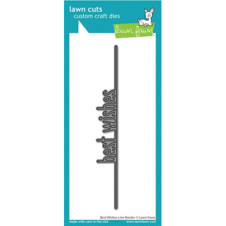 LAWN FAWN Best Wishes Line Border Cuts