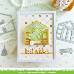 LAWN FAWN Best Wishes Line Border Cuts