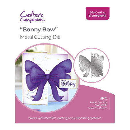 Crafter's Companion Half Create-a-Card Dies Bonny Bow