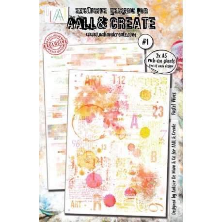AALL & Create Rub-ons 01 A5 Pastel Vibes
