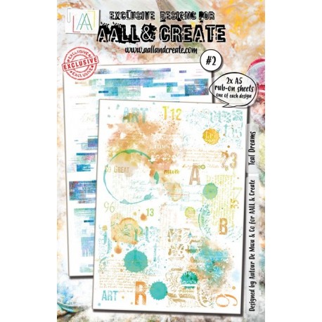 AALL & Create Rub-ons A5 02 Teal Dreams