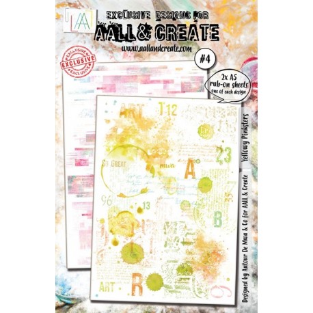 AALL & Create Rub-ons A5 04 Yellowy Pinksters