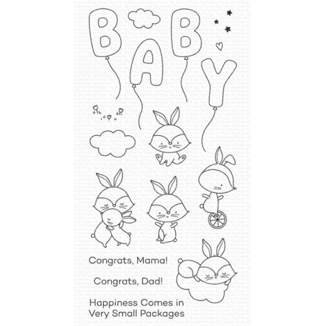 My Favorite Things Happiness Comes in Very Small Packages Clear Stamps