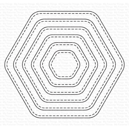 My Favorite Things Stitched Rounded Hexagon STAX Die-namics