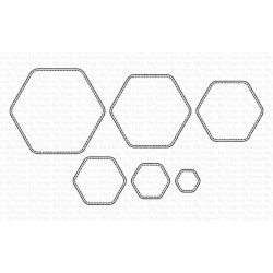 My Favorite Things Stitched Rounded Hexagon STAX Die-namics