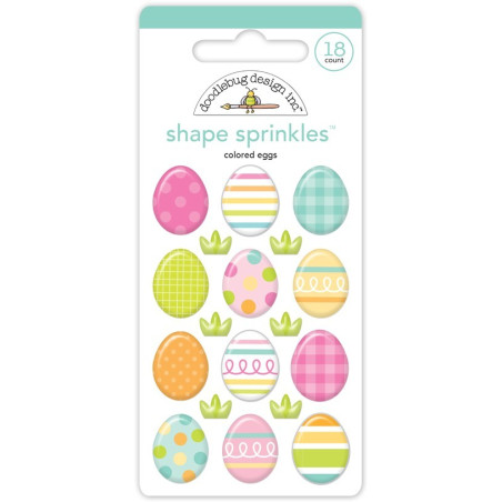 Doodlebug Design Colored Eggs Shape Sprinkles