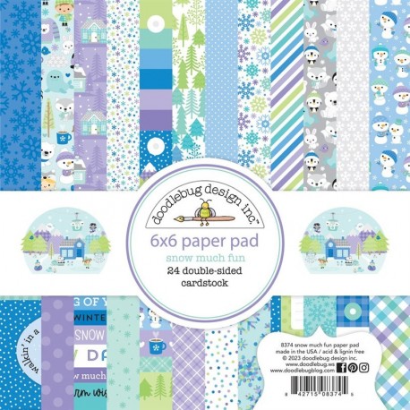 Doodlebug Design Snow Much Fun Paper Pad 15x15cm