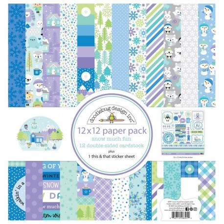 Doodlebug Design Snow Much Fun Paper Pack 30x30cm