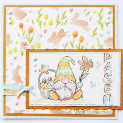 Nellie's Choice Clearstamp Gnome with Easter Basket