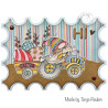 Nellie's Choice Clearstamp Gnome on Tractor