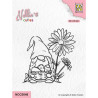 Nellie's Choice Clearstamp Gnome with Flowers