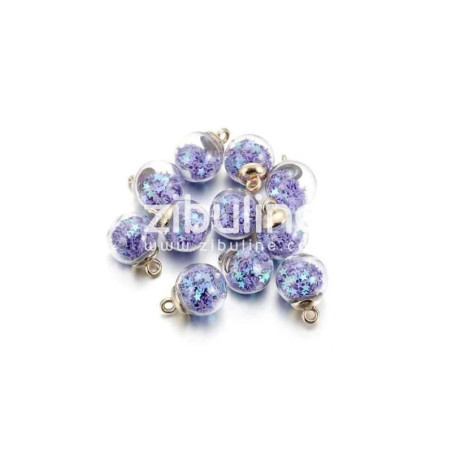 Sfera in vetro con Stelline Viola