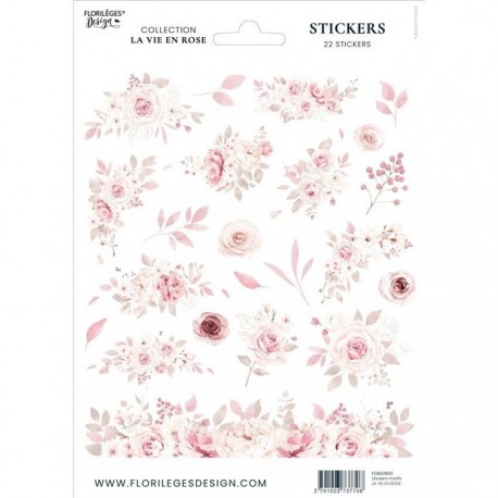 Florileges Stickers MOTIFS LA VIE EN ROSE