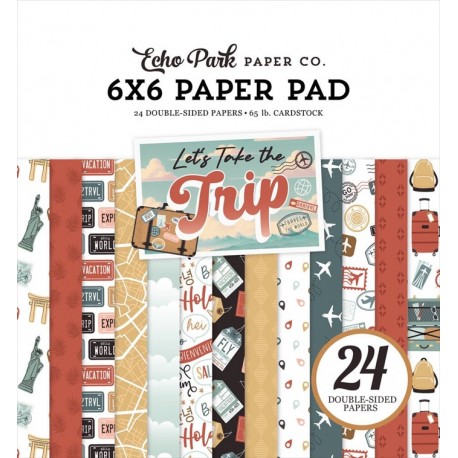 Echo Park Let's Take The Trip Paper Pad 15x15cm