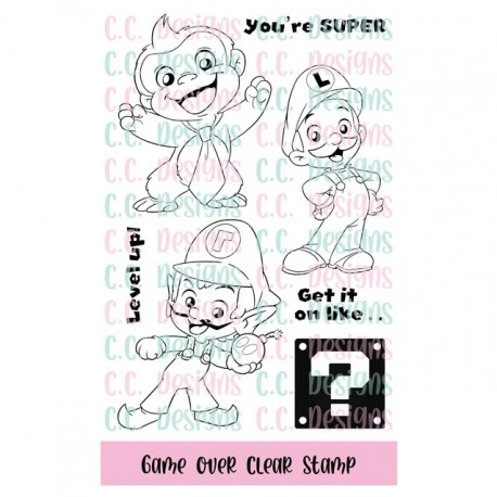 C.C. Design Game Over Clear Stamp