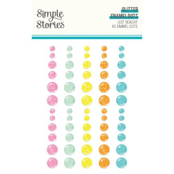 Simple Stories Just Beachy Glitter Enamel Dots