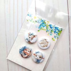LemonCraft Cotton Candy Boy Buttons 4pz