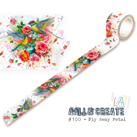 AALL & Create Washi Tape 100 Fly Away Petal