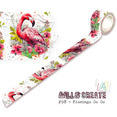 AALL & Create Washi Tape 098 Flamingo Go Go