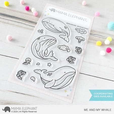 Mama Elephant ME AND MY WHALE Clear Stamp