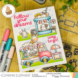 Mama Elephant LITTLE AGENDA ICE CREAM Clear Stamp