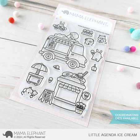 Mama Elephant LITTLE AGENDA ICE CREAM Clear Stamp
