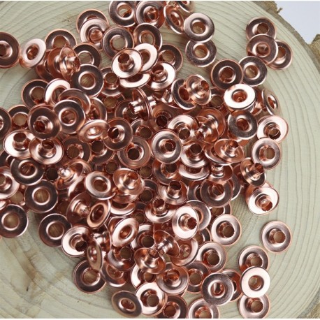 20 Eyelets LARGE Oro rosa