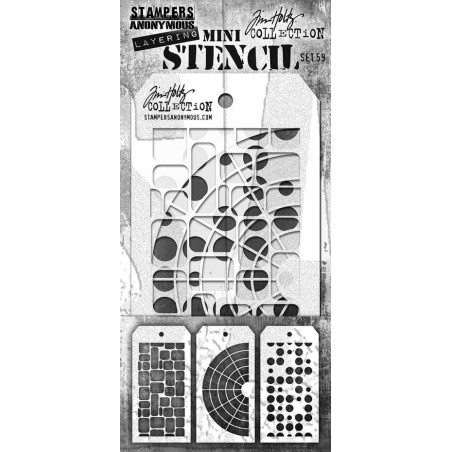 Stamper Anonymous Tim Holtz Layering Mini Stencil Set 59
