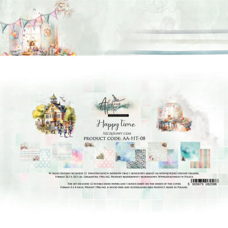 Alchemy of Art Happy Time Paper Collection Set 20x20cm 12fg