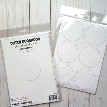Dutch Doobadoo ATC Artist Trading Coins Paper Ø63mm 18pezzi