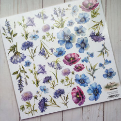 Alchemy of Art Whispers of the Mountains - Flowers -  Extras to cut 30x30cm
