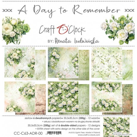 Craft o' Clock A Day To Remember Paper Collection Set 30x30cm 24fg