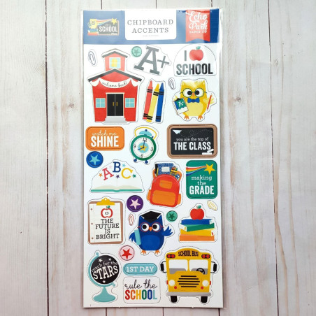 Echo Park Off To School Chipboard Accents