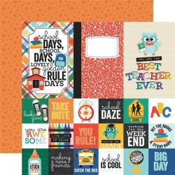 Echo Park Off To School Collection Kit 30x30cm