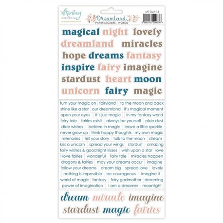 Mintay Papers Stickers DREAMLAND - Words