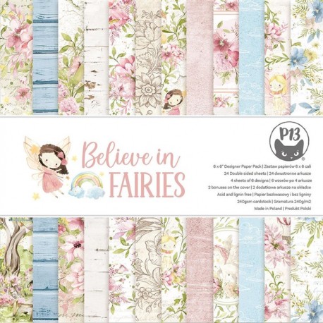 Piatek BELIEVE IN FAIRIES Paper Pad 15x15cm