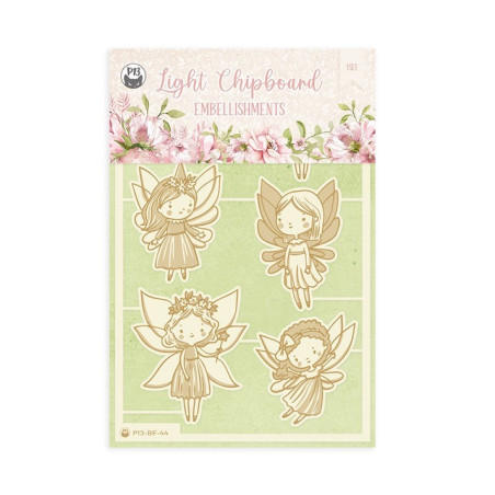 Piatek13 Light Chipboard Embellishments BELIEVE IN FAIRIES 01