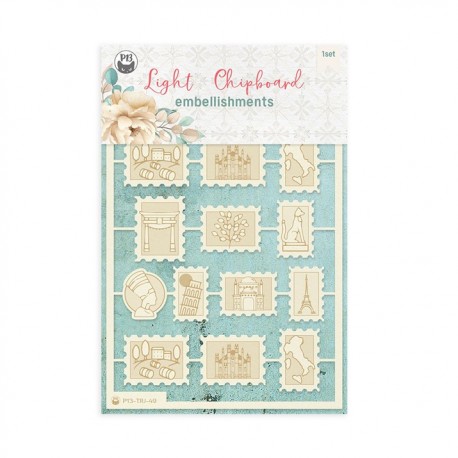 Piatek13 Light Chipboard Embellishments TRAVEL JOURNAL 06