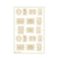 Piatek13 Light Chipboard Embellishments TRAVEL JOURNAL 06
